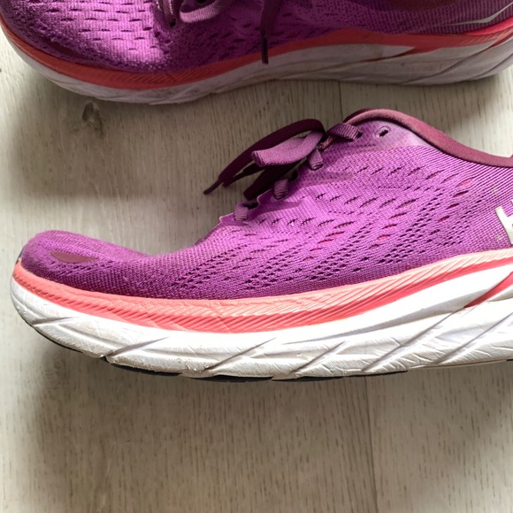 Hoka Clifton 8 Womens Running Shoes Purple Pink Athletic Sneakers - Picture 5 of 10